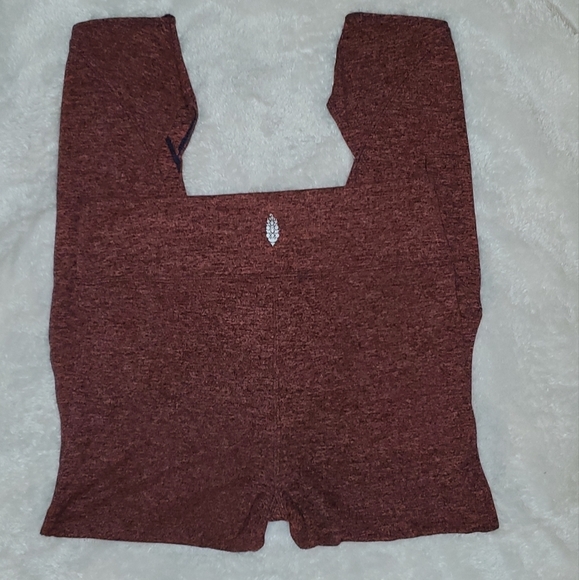 Free People Movement Halo Leggings Coral Size Medium Cutout Details Highrise - Picture 5 of 8